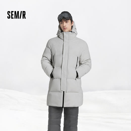 森马羽绒服男冬季90绒子防风三防2025新款户外长款连帽面包服保暖 商品图1