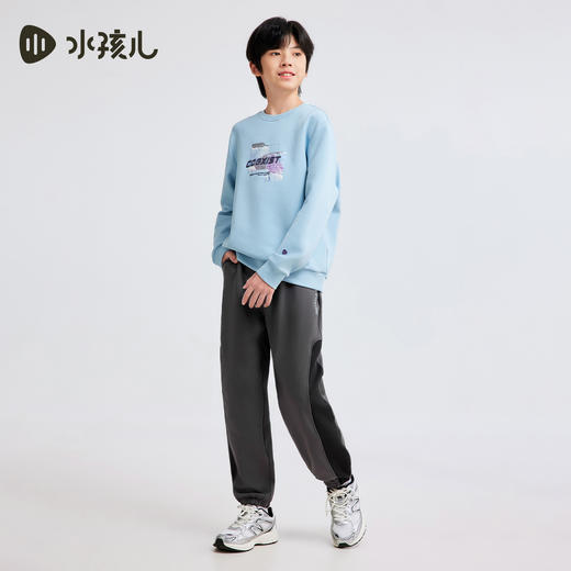 水孩儿童装加绒裤子女童2025秋冬新品男童休闲裤保暖运动长裤厚 商品图4