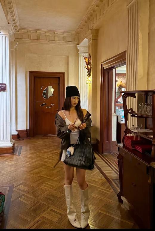 YT03-蝴蝶结羊绒包头帽 经典双C小吊牌（COCO） 商品图4