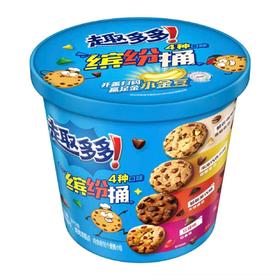 趣多多 缤纷桶混合4种口味曲奇饼干 375g/盒