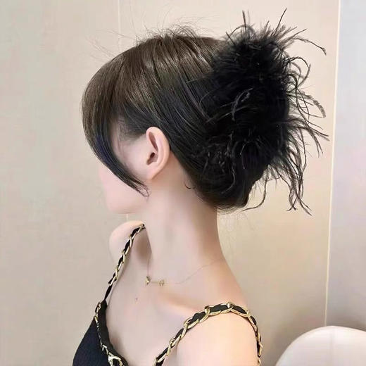 丰满羽毛抓夹发夹-纪念日百货门店同款165945029 商品图0