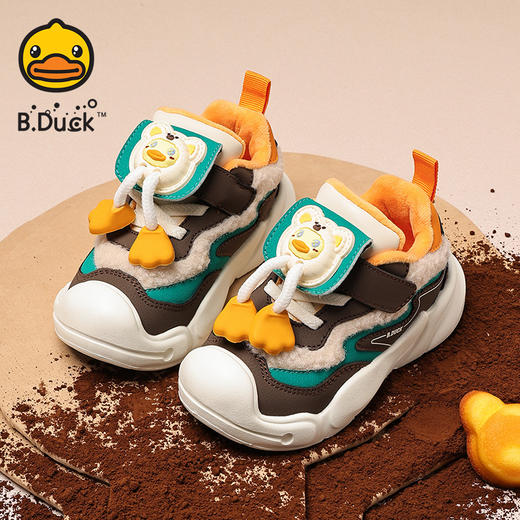 B.Duck小黄鸭童鞋冬季加绒保暖运动鞋24-30码 B5686839 商品图7
