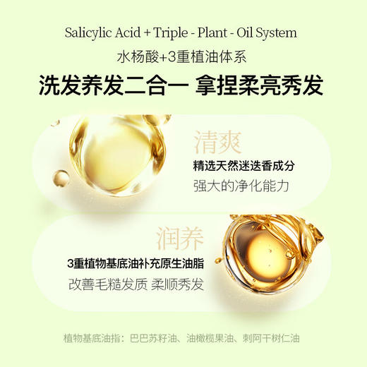 SOMANG所望头皮护理植物洗发水护发素套装男女士水杨酸蓬松洗发露700ml/瓶 商品图3