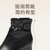 信诺中年妈妈鞋粗跟短靴女加绒羊皮靴子2025冬季新款高跟鞋时装靴X5M032-167 商品缩略图2