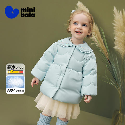 【真心绒】迷你巴拉女童三防羽绒服宝宝可爱翻领外套2025冬新款 商品图1