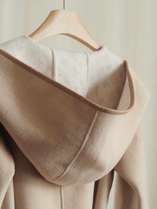 【只可换码，不退货】GY29-驴家驼色双面小花长款秋冬羊毛大衣外套（SZX*MM） 商品图8