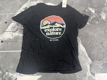 瑕疵Columbia/哥伦比亚 女士夏季胸前图案印花透气休闲圆领短袖T恤