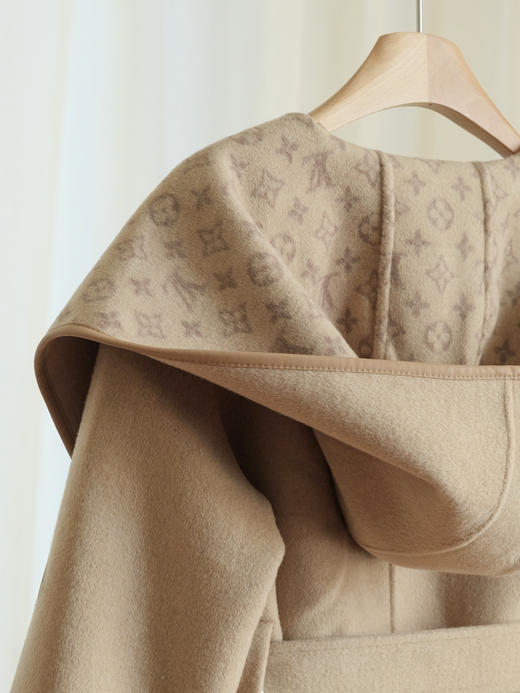 【只可换码，不退货】GY28-驴家柔沙色长款秋冬经典款羊毛大衣（SZX*MM） 商品图4