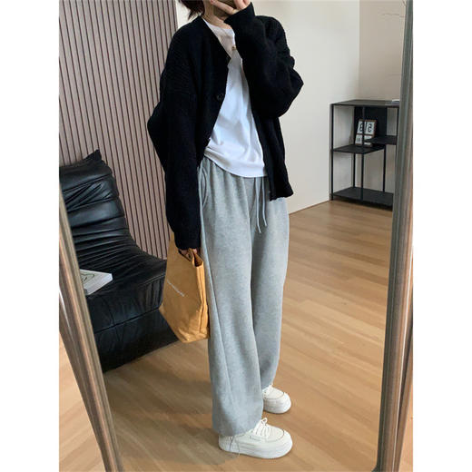 韩式针织毛衣开衫外套！女2025早秋新款软糯v领温柔慵懒风上衣！ 商品图2