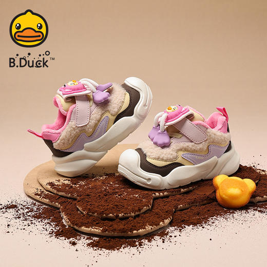 B.Duck小黄鸭童鞋冬季加绒保暖运动鞋24-30码 B5686839 商品图5