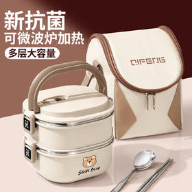 【不锈钢保温饭盒】上班族可微波炉加热 新款学生多层提桶便当餐盒 