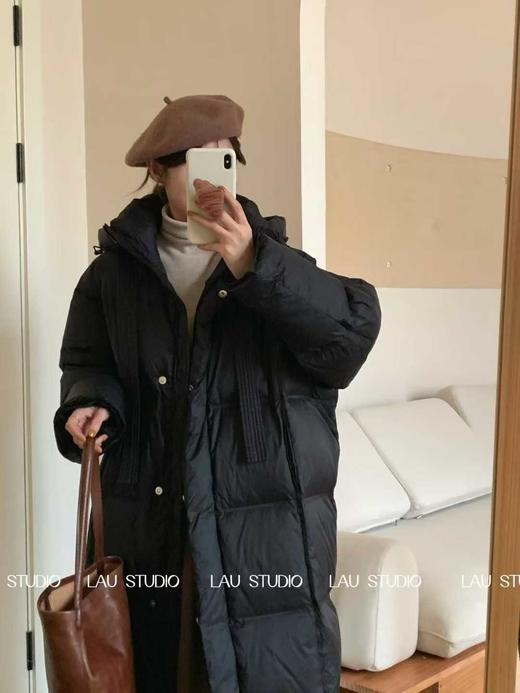 YW连帽飘带长款过膝加厚大被子超厚保暖羽绒服(LH)(LD)-纪念日百货167895555 商品图3