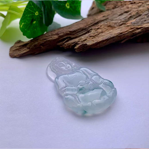 派瑞翡翠 翡翠观音 冰种 飘花 商品图3