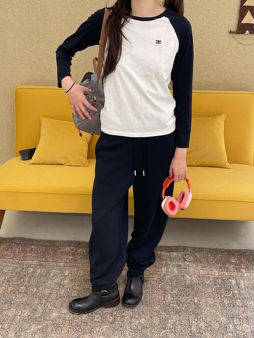 赛琳 25秋冬新款 凯旋门刺绣拼色长袖（TM） 商品图1