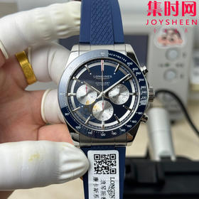 AF浪琴康卡斯计时系列 康卡斯悦动计时 男士腕表 胶带款 表径42mm