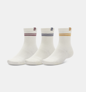 安德玛男女同款UA Sportstyle棉质中筒袜-3双装1390130-110