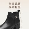 信诺妈妈棉鞋真皮时尚粗跟短靴女2025冬季新款中老年加绒保暖皮鞋5M519-15D 商品缩略图2
