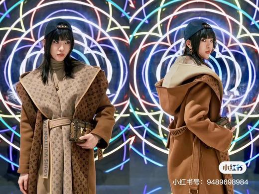 【只可换码，不退货】GY25-驴家焦糖色小花长款秋冬经典款羊毛大衣（SZX*MM） 商品图7