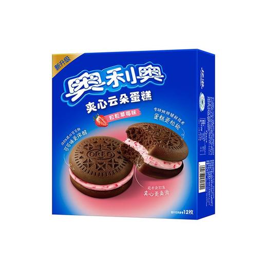 奥利奥 夹心云朵蛋糕粒粒草莓味 264g（12枚）/盒 商品图1