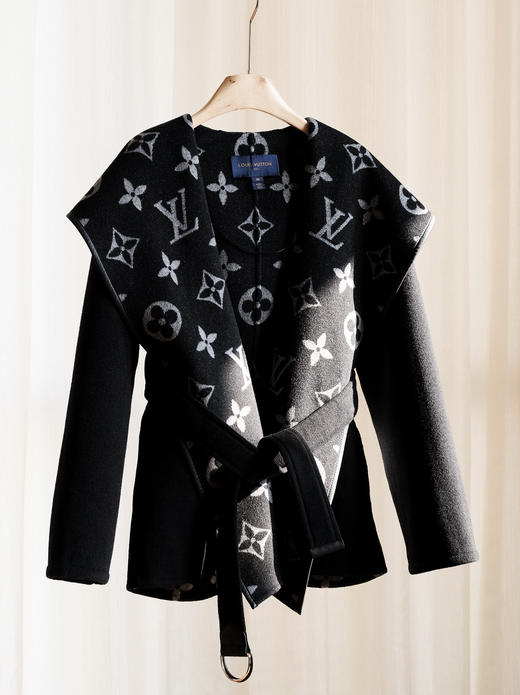 【只可换码，不退货】GY22-驴家黑白中花短款秋冬经典款羊毛大衣外套（SZX*MM） 商品图1