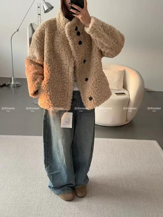 GZ韩系加厚颗粒绒立领休闲皮草外套两面穿(LH)(LD)-纪念日百货167944521 商品图5