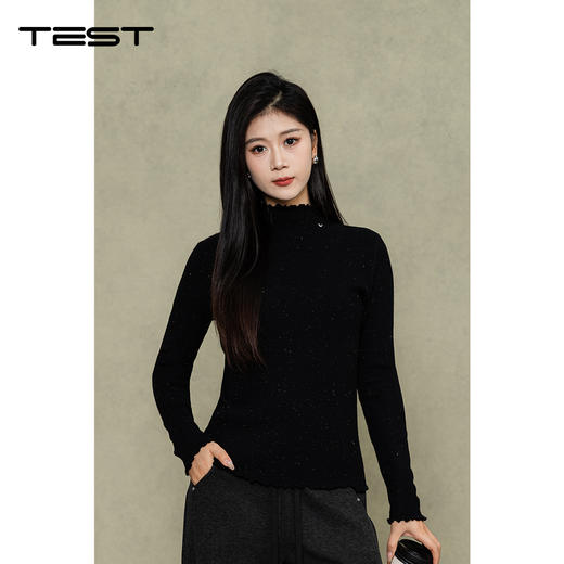 冬上新百搭修身显瘦花边领打底衫1254113 商品图6