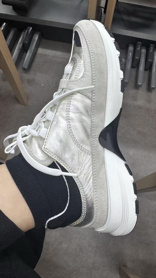 XX56-香奈儿 25A 小牛皮 圆头系带 低帮 生活休闲鞋 女款 浅金色（KS*MM） 商品图3