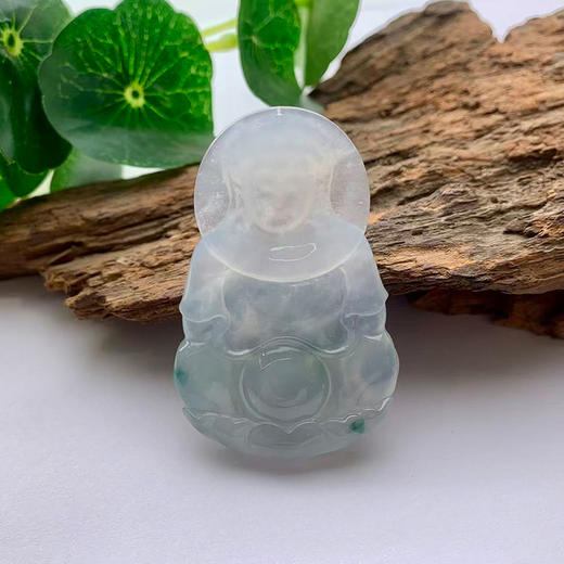 派瑞翡翠 翡翠观音 冰种 飘花 商品图1