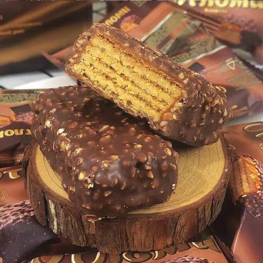 俄罗斯进口阿孔特牌奥特巧克力味涂层威化饼干260g 商品图1