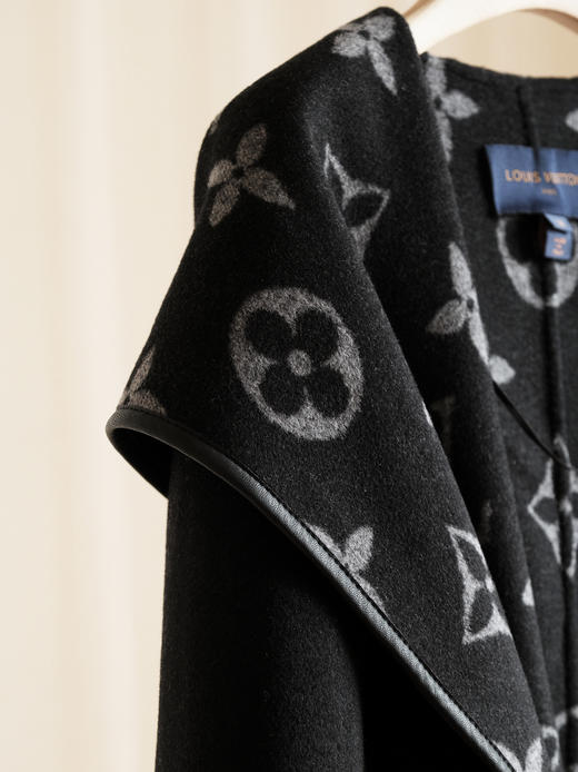 【只可换码，不退货】GY27-驴家黑白中花长款秋冬经典款羊毛大衣（SZX*MM） 商品图4