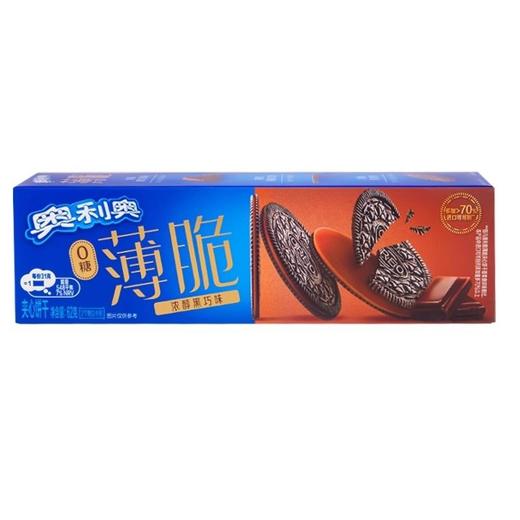 奥利奥 薄脆0糖浓醇黑巧味夹心饼干 62g/盒 商品图0