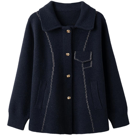 MY-9526 今年流行翻领女士短外套秋冬休闲小个子胖mm大码上衣显瘦2025新款 商品图4