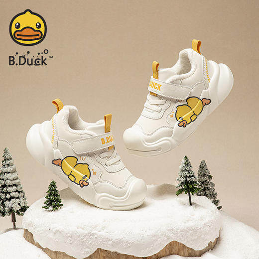 B.Duck小黄鸭童鞋冬季加绒保暖运动鞋24-30码 B5686832 商品图2