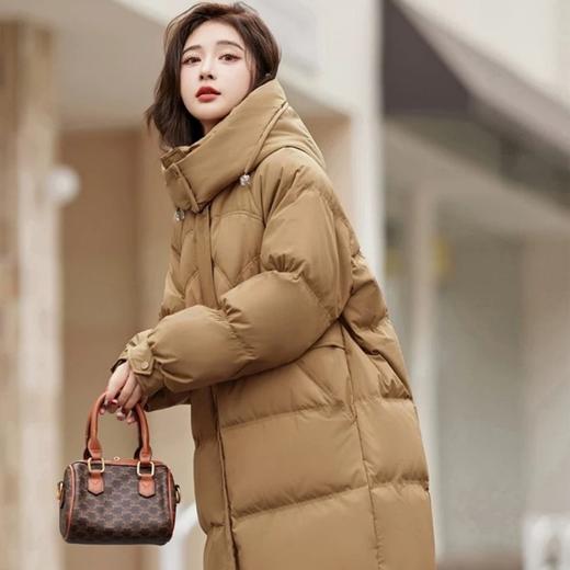 白鸭绒加厚女中长款 宽松显气质潮流百搭羽绒服 HY-10 商品图2