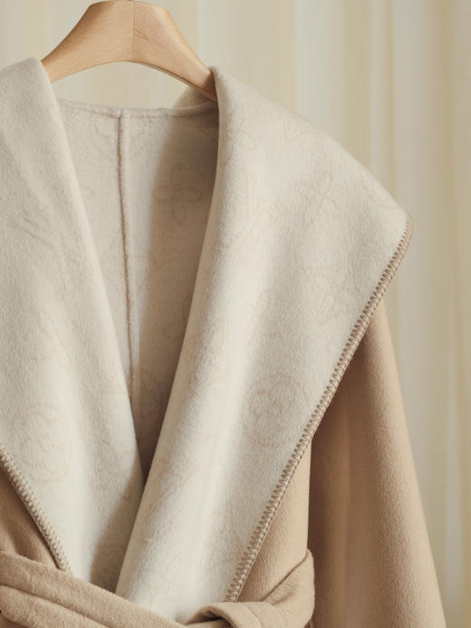 【只可换码，不退货】GY24-驴家驼色双面空心花短款秋冬羊毛大衣外套（SZX*MM） 商品图9