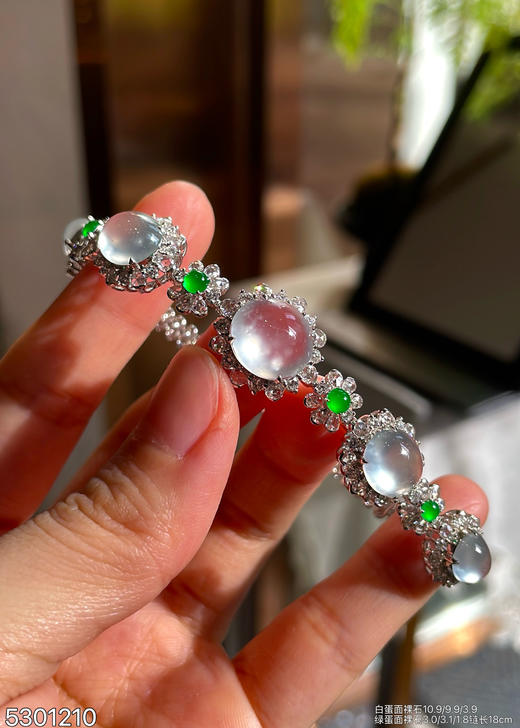 玻璃种蛋面手链  78999【5301210】 商品图5