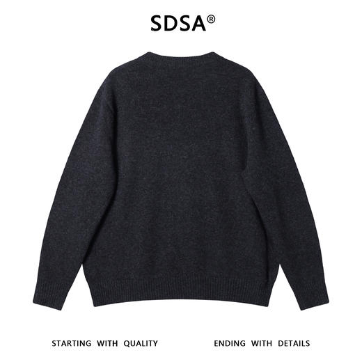 FL126SDSA男士秋冬新款痞帅男装潮牌胸前卡通设计圆领毛衣百搭时尚上衣 商品图5