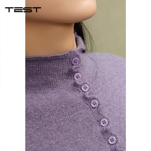 冬上新法式宽松显瘦温柔风半高领毛衣1254119 商品图3