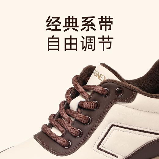 信诺妈妈鞋女软底舒适运动休闲鞋2025冬季新款中老年加绒保暖棉鞋5M653-11TD 商品图3