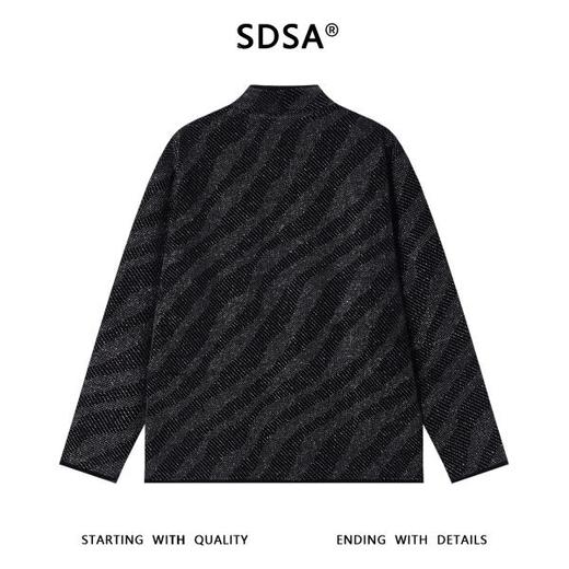 T4947SDSA男士秋冬新款痞帅男装韩版斜纹满天星半高领长袖T恤百搭时尚 商品图5