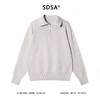 259626SDSA秋冬新款痞帅男装潮牌纯色半拉链翻领毛衣简约休闲套头上衣 商品缩略图1