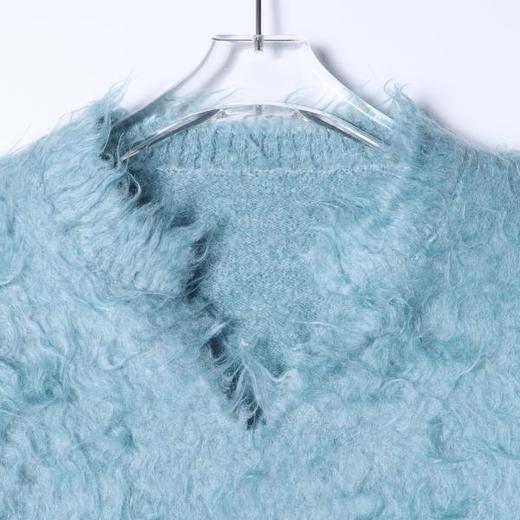 72376SDSA男士秋冬新款痞帅男装老钱风纯色V领毛衣百搭宽松套头上衣潮 商品图2