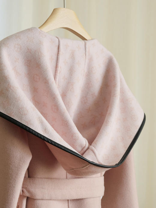 【只可换码，不退货】GY30-驴家干枯玫瑰粉小花长款秋冬新款羊毛大衣（SZX*MM） 商品图6