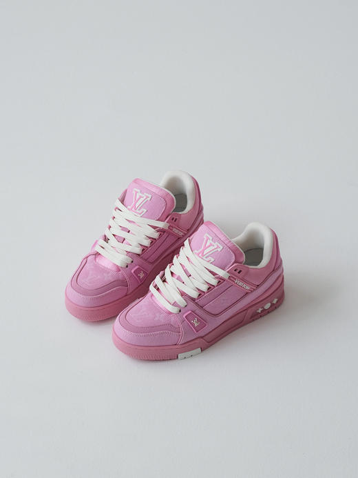 XX34-38码驴家 Trainer 牛仔布 圆头系带 低帮 板鞋 女款 粉色（MKG） 商品图5