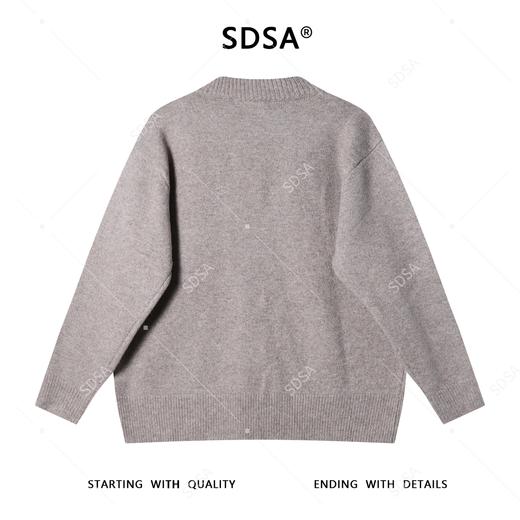 2760SDSA男士秋冬新款痞帅男装复古双排扣立领开衫毛衣简约针织衫百搭 商品图5