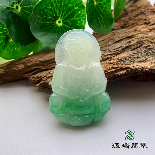 派瑞翡翠 翡翠观音 糯冰 浅绿 商品图0