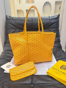 Goyard 双层 黄色 老花 小号 子母包