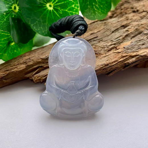 派瑞翡翠 翡翠观音 高冰 冰紫 商品图0