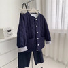 复古牛仔蓝！2025秋冬圆领棉服外套女加厚保暖双压线菱格棉衣开衫！ 商品缩略图4