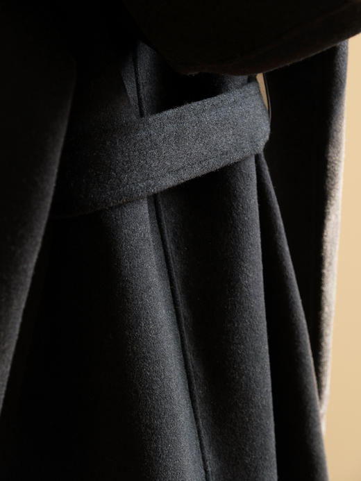 【只可换码，不退货】GY27-驴家黑白中花长款秋冬经典款羊毛大衣（SZX*MM） 商品图8